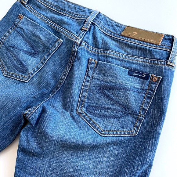 Seven7 Premium Denim Jeans Bootcut Dark Wash Cuffed Hem Women's‎ Size 27 - Picture 4 of 12